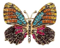 Comprar Juego De Broches Dreamy Butterfly De Aleación Con Diamantes 
