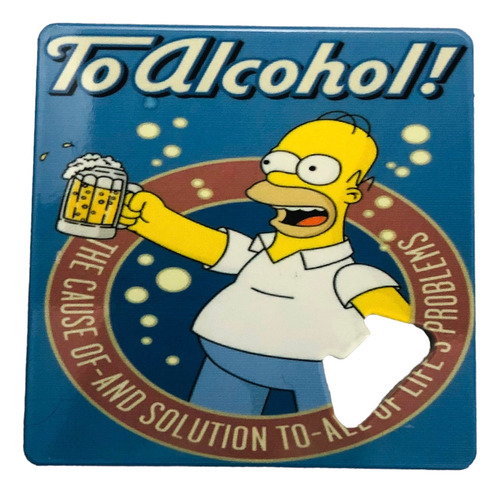  Destapador Posavaso De Cerveza Con Imán Simpsons Colección