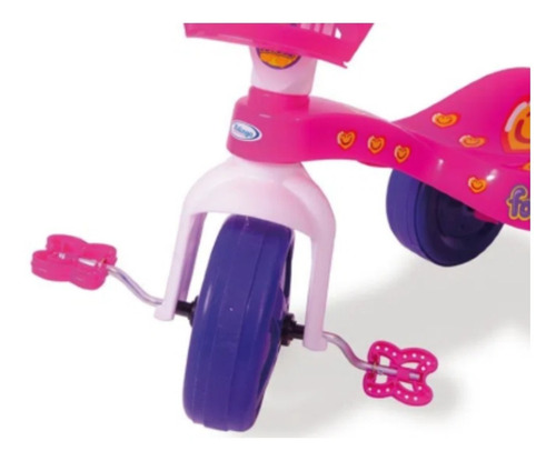 Triciclo Infantil Fofete Com Cestinha Com Pedal Xalingo