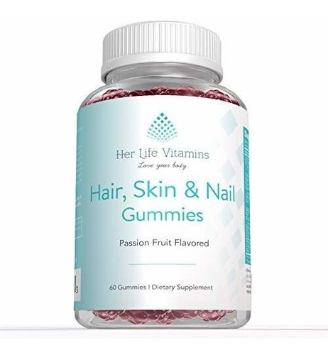 Her Life Vitamins Hair, Skin &&nail Gummies - Suplemento Co