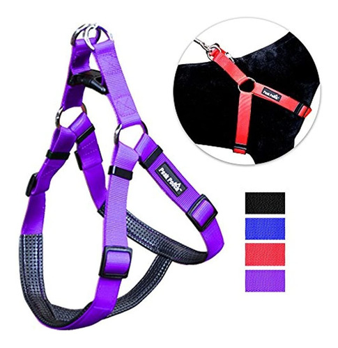 Peak Pooch Sin Tiron Acolchado Confort Nylon Arnes Para Ca