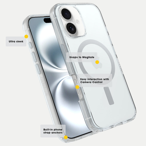 Funda Magnética Foxconn Original Para Iphone 16/ Pro/ Max Transparente Iphone 16