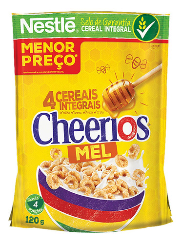 Cereais Nestlé Cheerios 4 Cereais Mel em sachê 120 g