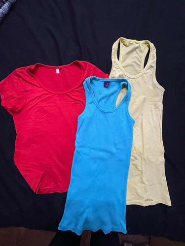 Lote De 3 Remeras Musculosas