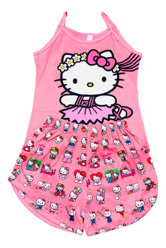 Pijama Hello Kitty Short Y Blusa Para Dama Comoda Unitalla