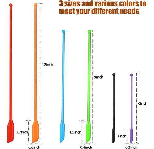 Mini Espátula De Maquillaje Multicolor, Espátula De Silicona