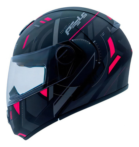 Capacete Articulado Peels Urb2 Robocop Diversos Gráficos Cor PRETO ROSA FOSCO 58