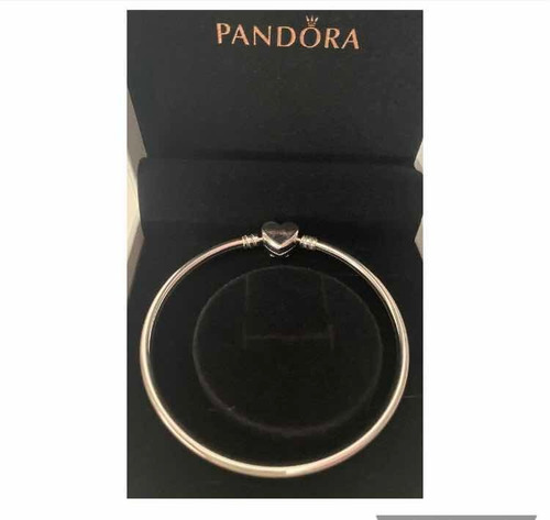 Pulseira Pandora Coração Prata Tam. 19 Sem Uso Original