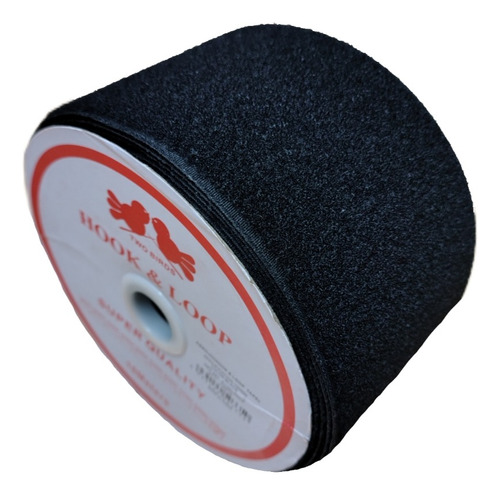 Abrojo Velcro 10m X 10cm (solo Hembra, Felpa) Negro