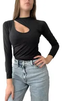 Comprar Remera Manga Larga Abertura Modal Soft Moda Mujer