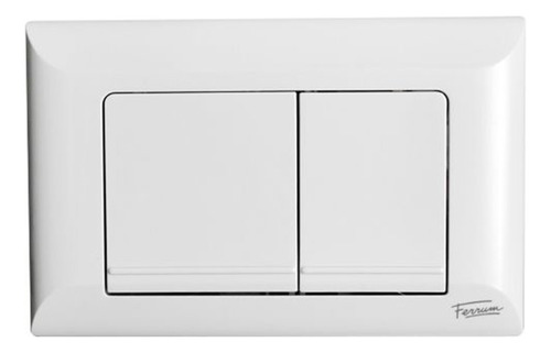 Tapa Doble Tecla Rectangular Grande Blanca Ferrum (vta52-b)