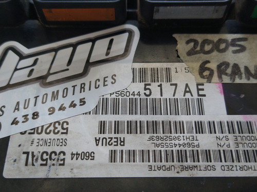 56044517ae Jeep Cherokee 2005 Pcm Compu Motor 56044555al