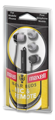 Maxell 190300 - Auriculares Con Microfono, Color Negro