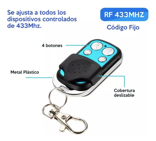 Control Remoto Rf Sonoff 4 Botones Tapa Deslizable 20 Metros