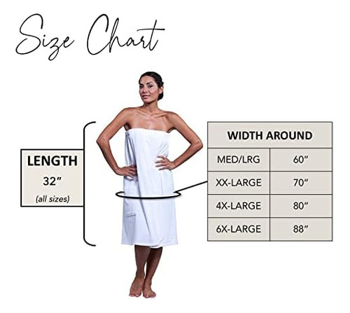 Boca Terry Womens Spa Wrap - Toalla De Spa, Ducha, Baño Y Gi