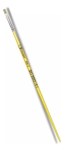 Pincel Condor 456-02 Chato Pelo Natural Cabo Longo Cerdas Marrom