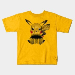 Remera Dragonfly Negra Y Blanca Pikachu Pokemon Col. C 27