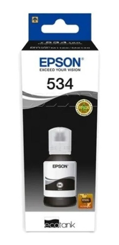 Botella Tinta Epson T534 Original Negro 120 Ml Pigmentada