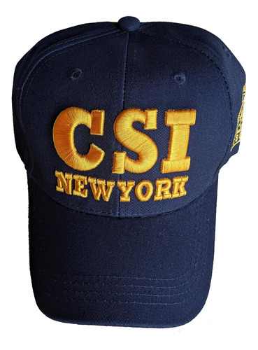 Gorra Béisbol Csi New York Gorra Aplicación Ley Dorada Azul