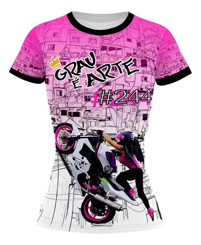 Camisa De Grupo De Moto Grau É Arte 244 Não É Crime