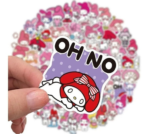Imagen 4 de 7 de My Melody - Set De 50 Stickers / Calcomanias / Pegatinas