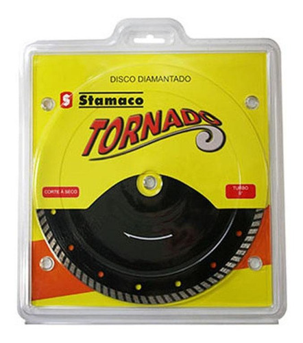 Disco Corte Mármore Diamantado Stamaco Tornado Turbo, 9 Cor Preto