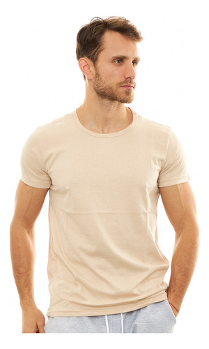 Remera Hombre Basica Lisa De Algodon Peinado Premium