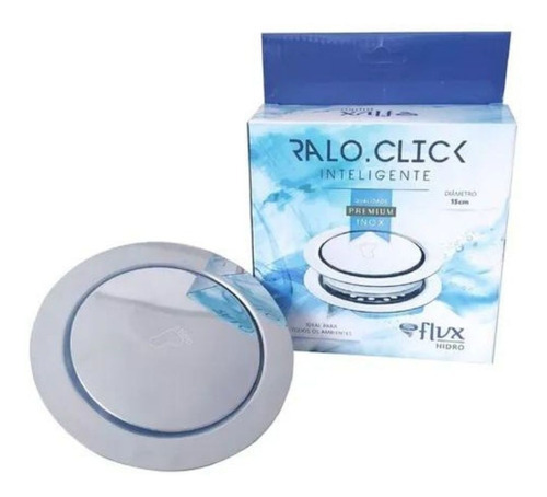 Ralo Click 15x15 Inteligente Para Banheiro Inox Redondo