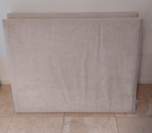 Respaldo De Cama 1 Plaza Con Funda Tusor Rosa 106 Cm X 82 Blanco (Usado)