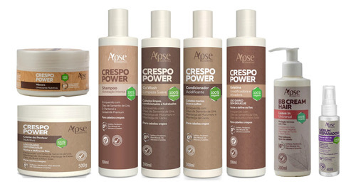 Apse Crespo Power Kit 6 Itens + Bb Cream + Serum Reparador