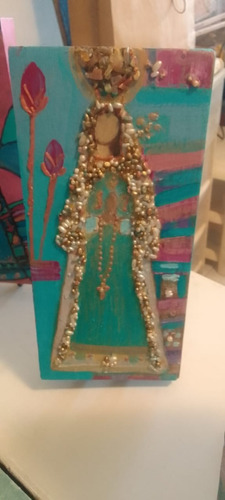 Imagen 1 de 1 de Virgen Del Valle, Pintada Sobre Retablo Madera En Acrilico