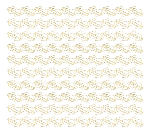 100 Clips Dorados Para Papel, Duraderos, Resistentes A La Co