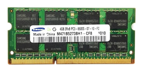 Imagen 1 de 1 de Memoria RAM color verde  4GB 1 Samsung M471B5273BH1-CF8
