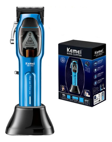 Maquina Corta Pelo Inalámbrica Inalambrica Kemei Color Azul