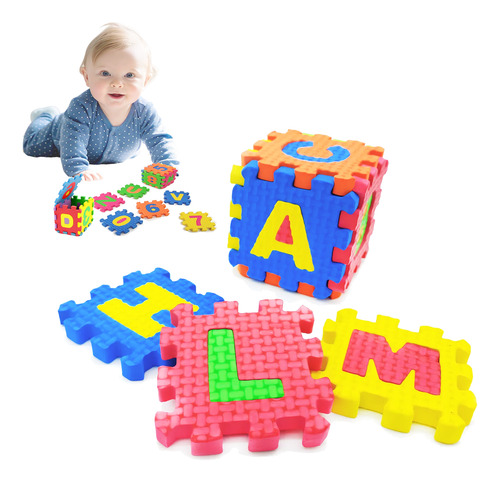 Piso Goma Eva Alfombra Espuma Bebe Juego Recreativo 36 Uni Varios Abecedario Numeros