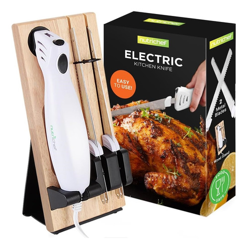 Nutrichef Cuchillo De Cocina Eléctrico Para Tallar Pavo