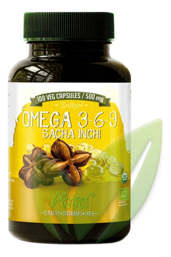 Sacha Inchi Orgánico Omega 3-6-9 500 Mg | 100 Cápsulas Veget