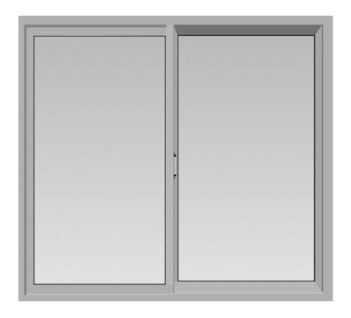 Imagen 2 de 6 de Ventana Aluminio 150x150 Vidrio Entero Con Guia Abershop