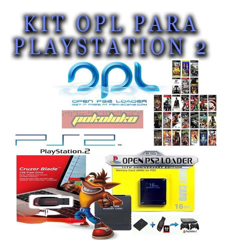 Kit Opl Memory Card 16mb + Pen Drive 64gb (cheio)
