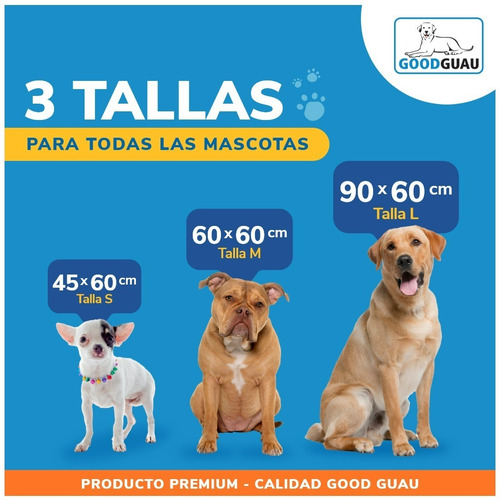 Imagen 8 de 10 de 100 Pañales Sabanilla Entrenamiento Mascota Perro - 90x60 Cm