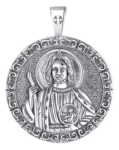 Colgante Medalla San Judas En Plata Fina 950