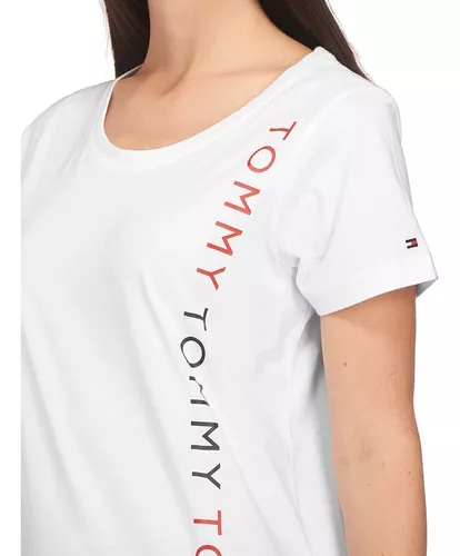 Camiseta Tommy Hilfiger Redondo Blanca Para | gratis