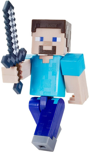 Minecraft Figura Acción Dungeons Steve + Espada Original