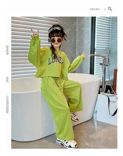 Conjunto De Pantalones Acampanados De Estilo Coreano Para Ni