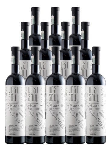 12 Botellas De Vino Tinto West Soul 750ml