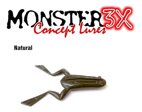 Isca Artificial Soft Monster 3x X-frog (9cm) - 2 Unidades Cor Cor - Natural