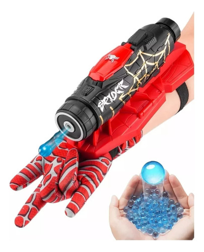 Lanzador Spiderman Pistola Disparo Automático Bolas Hidrogel