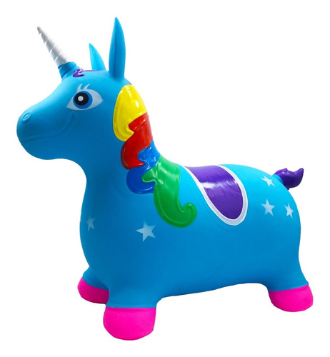 Montable Inflable Caballito Unicornio Pegaso Brinca Luz