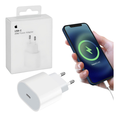 Cargador Adaptador Ficha Apple Original Usb-c iPhone Rápida