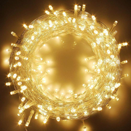 Cadena Luz Brillante Para Exterior Interior 100 Led Cambio 8